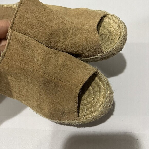Soludos Mule Women’s open toe wedge espadrilles Slip on Cream Size US 7 - Picture 7 of 11